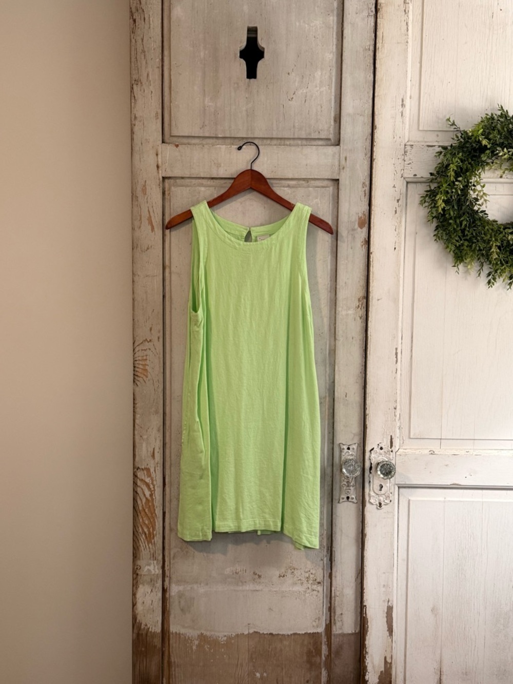 a new day Bright Lime Green Sleeveless Shift Dress